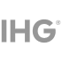 IHG Hotels and Resorts corporate wordmark logo in gray bold sans-serif typography.