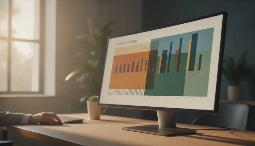 third party exit interviews data dashboard showing turnover themes by department